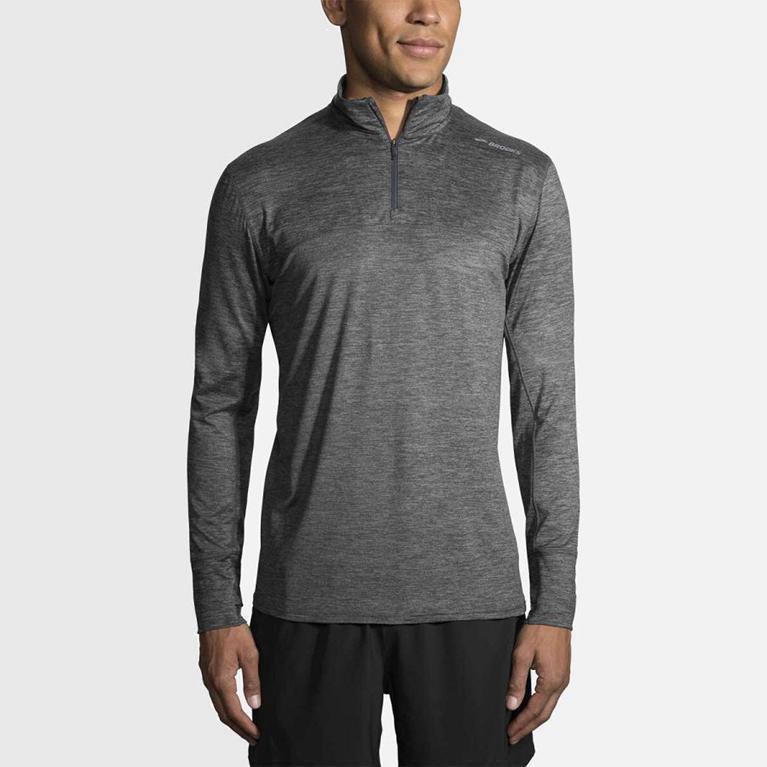 Brooks Dash Half Zip Australia - Men's Running Jackets - Grey (164730-IUH)